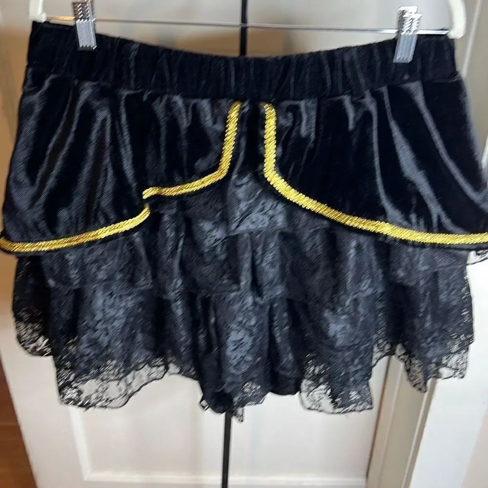 Dolls Kill Trickz N' Treatz The Fair Maiden Skirt Black Plus Size 3X New